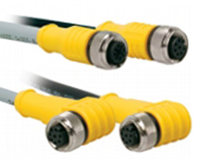 Przewód czujnik-siłownik ze złączem Złącze M12 liczba rdzeni 12 długość 1m Rodzaj A Żeńskie Złącze B Złącze M12