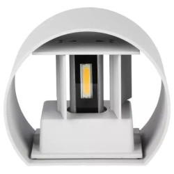 Lampa elewacyjna, kinkiet walec LED 6W 660lm 3000K IP65 biała barwa ciepła WW szara V-TAC VT-756-G