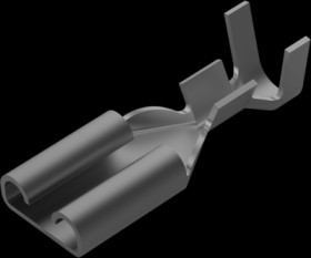 Uninsulated flat plug sleeve, 4.75 x 0.51 mm, 0.2 to 0.51 mm², AWG 24 to 20, brass, tin-plated, 170203-2