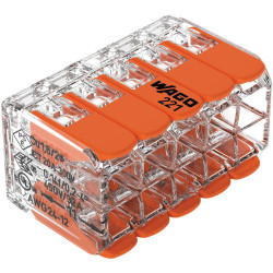 WAGO 221-420-1 221 Connector Clip 10 Pins Transparent Orange Slim Design