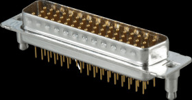 163A16199X D-SUB plug, 50-pin, PCB, clip, turned Contacts