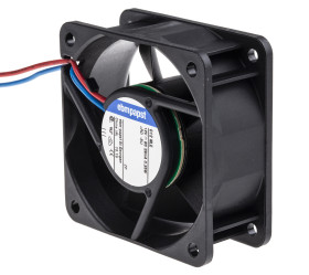 Wentylator osiowy 12 V DC DC 60 x 60 x 25mm 400mW 21m³/h 16dB 33mA