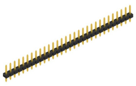 Pin header, 30 pole, pitch 2.54 mm, straight, black, SLLP109730G