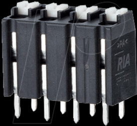 AST2150302 Spring-loaded terminal block, 3-pole, Ø 1.5 mm, RM 5