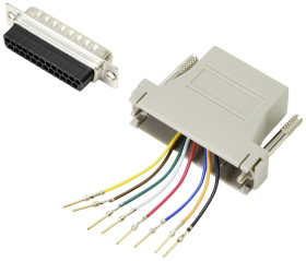 Adapter D-Sub TRU COMPONENTS TC-9990276 złącze męskie D-SUB 25-pin - złącze żeńskie RJ45