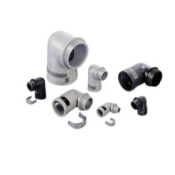 Łącznik do kanałów kablowych gwint PG90 10mm Złączka elastyczna Poliamid 6 Czarny