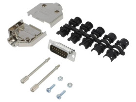 DTPKM-15MSSC D-Sub męskie proste zacisk śrubowy na przewód PIN 15