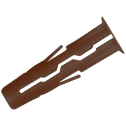 Rawlplug R-UNO-BRN-1000 Brown UNO&#xAE; Plugs 7 x 30mm (Pack 1000)