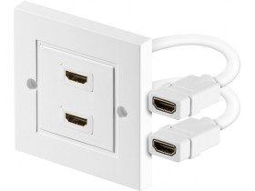 Gniazdo ścienne HDMI x2 2.0 4K@60Hz