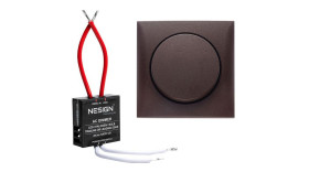 Ściemniacz, pokrętła: 1, Okrągły przycisk operatora, 125W, 230V ac, 500mA