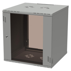 Szafa wisząca Professional 19" 12U, 600mm, drzwi szklane, szara