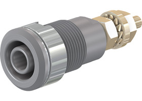 Gniazdo bananowe Żeński Połączenie lutowane typ Gniazdo bananowe Szary 32A Staubli rozmiar 4 mm