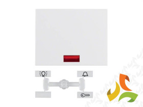 BERKER K.1 Klawisz pojedynczy z 5-cioma soczewkami biały połysk 14157009 HAGER