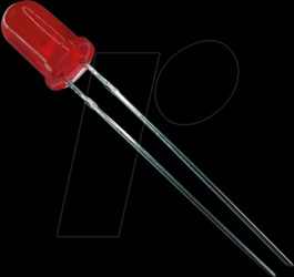 L-934LID LED, 3 mm, wired, red, 5 mcd, 60°