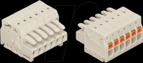 2734-106 MCS mini female multi-point connector+push buttons, RM 3.5 mm, 6