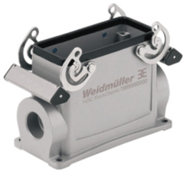 Surface mount housing, size B16, die-cast aluminum, M25, angled, cross bow locking, IP65, 1899980000