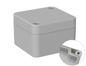 Obudowa ogólnego użytku ekranowana z kołnierzem IP66 Krzem, 50 x 52 x 35mm, RS PRO 5U2