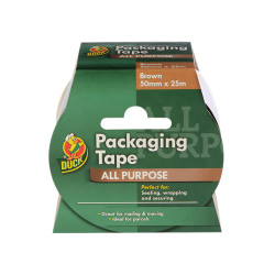 Shurtape 223554 Duck Tape&#xAE; Packaging Tape 50mm x 25m Brown