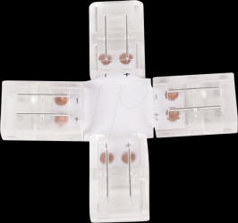 ELED900220 LED strip connector, X-shaped, 2-pin, for 10 mm LED strips