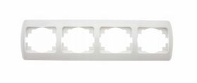 Ramka czterokrotna pozioma biała