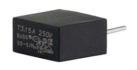 Bezpiecznik nieresetowalny 3.15A 250V ac Eaton T Plastikowe 35 A przy 250 V AC rozstaw 5.08mm