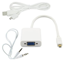 Konwerter microHDMI/VGA + Audio wejście micro HDMI/wyjście VGA