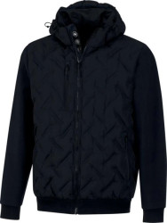 Ciepła Wiatrówka nieprzemakalna - płotno Pongee poliester Softshell, kolor Ciemnoszary-czarny, rozmiar: L, LUTONNOGT