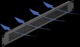 67035 19" Blind Panel with round holes 1U