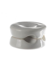 CERAMICZNY UCHWYT DWÓCH PRZEWODÓW BIAŁY 18x31mm 2UP05W