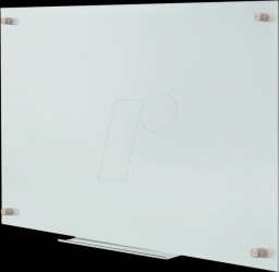EO0061 Glass whiteboard, magnetic, wall-mounted, 90x60 cm, frameless