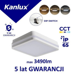 Plafoniera LED BENO 24-30W CCT-L W min 2610lm max 3490lm 3000-4000K ciepła/neutralna IP65 IIkl. 5 lat gwar. biały 38782