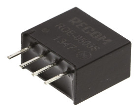 Przetwornica DC-DC, 1W, Uwe 4,5 → 5,5 V DC, Uwy 5V dc, Iwy 200mA, Recom