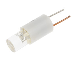Lampka kontrolna Biały 24V dc Trzpienie przewodzące LED średnica 6.1mm długość 16mm