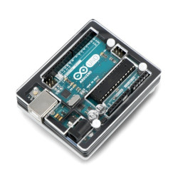 Obudowa do Arduino Uno - czarno-przezroczysta slim
