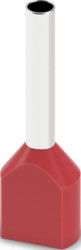 Insulated twin wire end ferrule, 1.5 mm², 12 mm long, DIN 46228-4, UL 486F-F, red, 2100005