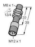 Turck Czujnik indukcyjny podtynkowy NAMUR BI1,5-EG08K-Y1-H1341