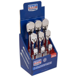 Sealey AK6672DB Ratchet Wrenches 1/4&quot;, 3/8&quot; &amp; 1/2&quot;Sq Drive PearHead Flip Reverse