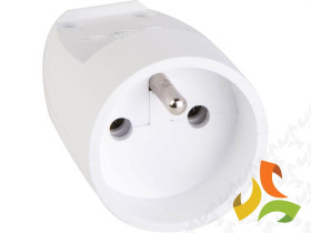 Gniazdo przenośne z uziemieniem białe