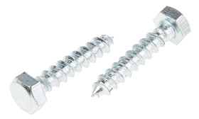 Wkręt, Powlekane jasnym cynkiem, Stalowe, 8mm x 40mm, Stal utwardzana