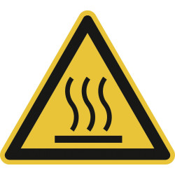 SafetyMarking 11.0326 Caution Sign Hot Surface Aluminium ISO 7010 100mm