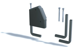 DESK1 uchwyty montażowe do blatów max. 80mm, czarny, Bachmann 930.180