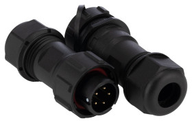 Przemysłowe złącza okrągłe 5, 5-pinowe SY17 Kabel, Układ szeregowy Wtyczka, gniazdo RS PRO