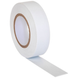 Sealey ITWHT10 PVC Insulating Tape 19mm x 20mtr White Pack of 10
