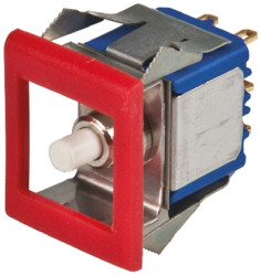 Przycisk miniaturowy Chwilowy DPDT, montaż panelowy Apem