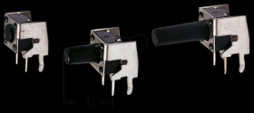 Short-stroke key 6.6x7.4 mm, height: 8.35 mm, 12 V, horizontal