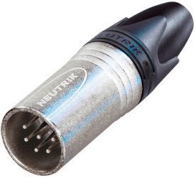 XLR plug, 6 pole, silver-plated, 1.0 mm², AWG 18, zinc die casting, NC6MXX