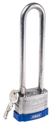 Kłódka średnica szekli: 8.8mm ABUS z kluczem W budynkach, na zewnątrz Stal Szary