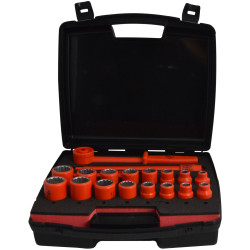 ITL Insulated UKC-03095 Insulated Socket Set of 19 1/2in Drive