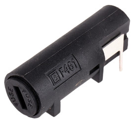 Oprawa bezpiecznikowa do montażu na płycie drukowanej Montaż na płytce drukowanej rozmiar: 5 x 20mm 10A 250V ac Styk