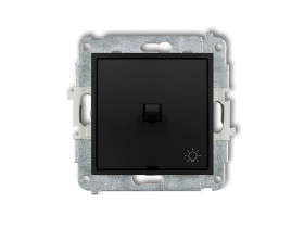 MINI Wyłącznik zwierny przycisk "światło" w stylu amerykańskim czarny mat 12MWPUS-5 KARLIK